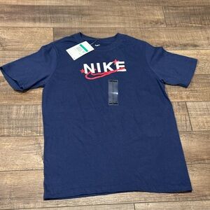 NWT Nike Youth Navy Blue 100% Cotton Tshirt Size XL New
